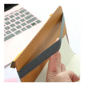 PU Leather Mini Pen Bag Elastic Book Pencil Case Portable Pen Pouch Notebook Journal Pencil Holder Office Student Stationery