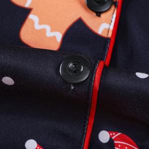 Nouvelle mode délicate et confortable noël pain d'épice <span class=keywords><strong>homme</strong></span> à manches courtes shorts pyjamas <span class=keywords><strong>costume</strong></span> pour femmes formel - Product Image 4