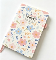 Nouveauté : Agenda personnalisé, journal, planificateur, calendrier A5, couverture en cuir PU, bande élastique, 200 pages, planificateur hebdomadaire, bloc-notes, porte-stylo