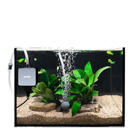 Pompe à air mini écologique UUIDEAR (plastique et acrylique) pour aquarium, chambre, bureau et fontaine d'eau silencieuse extérieure 120L