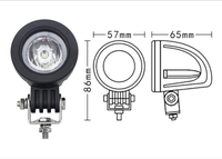 Mini 2 pouces 10W LED projecteur de travail blanc inondation 6500K voiture conduite brouillard lumière auxiliaire pour route 4x4 ATV Auto éclairage extérieur
