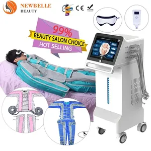 24 chambres Soins des yeux Pression d'air Jambe Infrarouge lointain Combinaison Drainage lymphatique pressothérapie professionnelle 3 en 1 corps machine complète