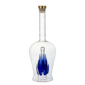 Decantador de botella de vino de cristal hecho a mano, regalo de Navidad único, botella con forma de dedo medio, decantador de <span class=keywords><strong>whisky</strong></span> de cristal y juegos de Vasos - Product Image 5