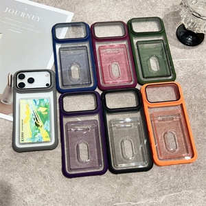 Funda Protectora Transparente con Borde Rígido y Soporte para Cámara para iPhone 17, Compatible con iPhone 16, 15, 14, 13, 12, 11, Resistente a Impactos - Product Image 2