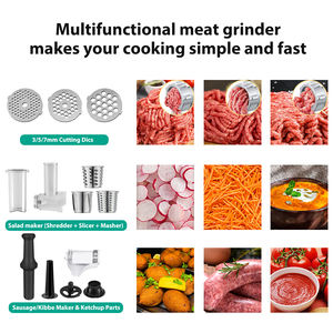 Hachoir <span class=keywords><strong>à</strong></span> viande portable <span class=keywords><strong>professionnel</strong></span> 400W idéal pour la viande et les légumes - Product Image 5