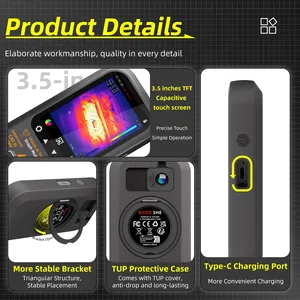 SH8 Thermal Multimeter 192x256 Digital <b>Display</b> True-Resolution Thermal Imager 20 000 Professional Tester <b>Stand</b> + - Product Image 5