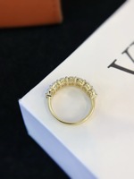 IGI-Zertifizierter 14k 18k Ovaler Labor-Diamant Eternity Ring Klassischer Stil Hochzeit Jubiläum Gelbgold Damenring