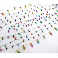Guirlandes lumineuses décoratives de Noël pour l'international ; Ornements de perles mini-ampoules électroplaquées de 13 mètres de long