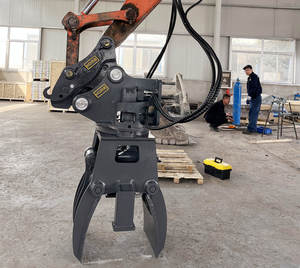 360 °   Changeur de traverses de voie ferré<span class=keywords><strong>e</strong></span> rotatif en acier au manganèse avec grappin à ballast et mâchoires protégées en nylon - Product Image 3