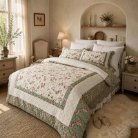Couvre-lit matelassé 100% coton, doux, respirant, toutes saisons, avec étiquette pour la décoration de la maison