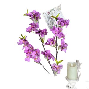 Bouquet de fleurs artificielles en soie Yixuan, fleurs de pommier, décorations pour mariage et maison - Product Image 5