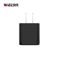 Chargeur rapide WISESIR EU/US/UK 20W GaN à port unique PD 3.0 Type-C avec protection OTP, adaptateur secteur à charge rapide