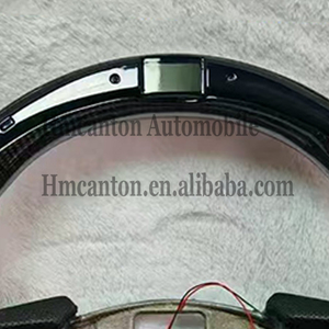 New Product Ldeas Carbon Fibre Perforated Leather Grip Stitching LED Steering <b>Wheel</b> Fit for Cadillac Ct4 Ct5 Auto Steering <b>Wheel</b> - Product Image 3
