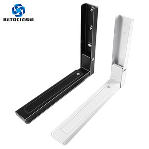 BETOCI L-Shaped Wall Mount <b>Bracket</b> For Microwave Oven And Printer Cold-Rolled Steel Adjustable Foldable Storage Rack - Product Image 1