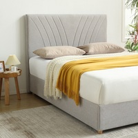 Derniers meubles modernes de base de lit de villa meubles rembourrés en tissu gaz ascenseur stockage double king queen lits