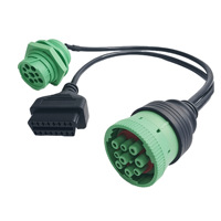 Harnais de diagnostic automobile Connecteur OBD 9 broches Câble de conversion J1939 Prise