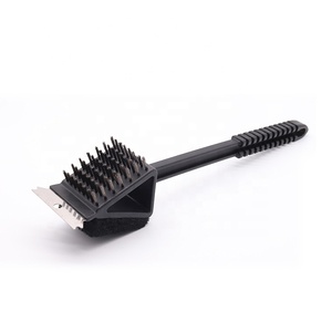 Venta al por mayor al aire libre camping resistente al calor de cerdas de Nylon herramientas para barbacoa cepillo de limpieza - Product Image 1