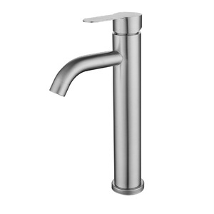 Himans Stainless Steel Basin Faucet Single Handle Deck Mounted Modern <b>Elevated</b> faucet for Washbasin - Product Image 5