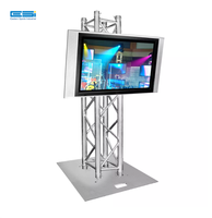 Soporte de Plasma Truss, torre de iluminación con placa base de aluminio y montaje de Monitor LED, 8,20 pies