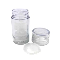 RUIPACK OEM 50g Contenant de stick déodorant vide transparent cylindrique à mécanisme rotatif de forme ronde