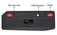 Nirkabel untuk Keyboard Ukuran Penuh, Touchpad, Mouse Combo, Sentuhan Kapasitif untuk /iOS/Android Desktop-Plastik ABS Baru