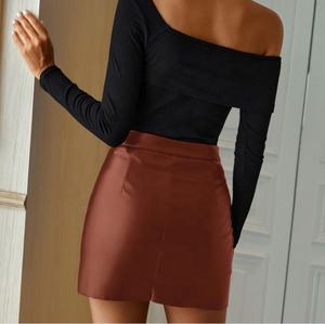 Mini-<span class=keywords><strong>jupe</strong></span> en similicuir pour femme, taille haute, sexy, noire, courte, automne-hiver, mode, bas pour femmes, moulante, nouvelle <span class=keywords><strong>jupe</strong></span> - Product Image 6