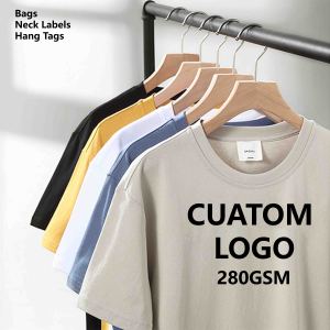 OEM <strong>Clothing</strong> Manufacturers 100% Cotton 280GSM Heavyweight Printed Brand logo Oversized Casual Tshirts Custom t Shirt Mens Tshirt - Product Image 1