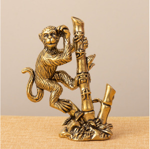 Trofeo de Escritorio Antiguo de Cobre con Diseño de Mono del Zodiaco, Mitología Negra de Wukong, Fuego Infernal, <span class=keywords><strong>Buda</strong></span> Victorioso - Product Image 6