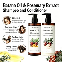 Shampoo à l'huile de Batana en marque privée avec huile de romarin et huile de ricin, nourrissant le cuir chevelu, nettoyant les cheveux, vente en gros, OEM, ODM, logo personnalisé en vrac