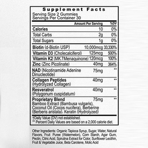 Nouveauté 2026 Vitamines capillaires NAD+ <span class=keywords><strong>Biotine</strong></span> Gummies pour <span class=keywords><strong>cheveux</strong></span>, <span class=keywords><strong>peau</strong></span> <span class=keywords><strong>et</strong></span> <span class=keywords><strong>ongles</strong></span> Gummies à la <span class=keywords><strong>biotine</strong></span> - Product Image 2