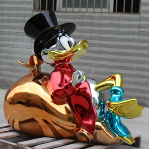 Estatua de Pato de Dibujos Animados de Resina de Alta Calidad Personalizada, Figura de Fibra de Vidrio para Decoración del Hogar - Product Image 6