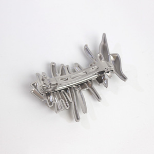 Pinces à cheveux en alliage pour femmes, pinces à cheveux, tendance européenne et américaine, simple, croisées, barrette queue de cheval - Product Image 4