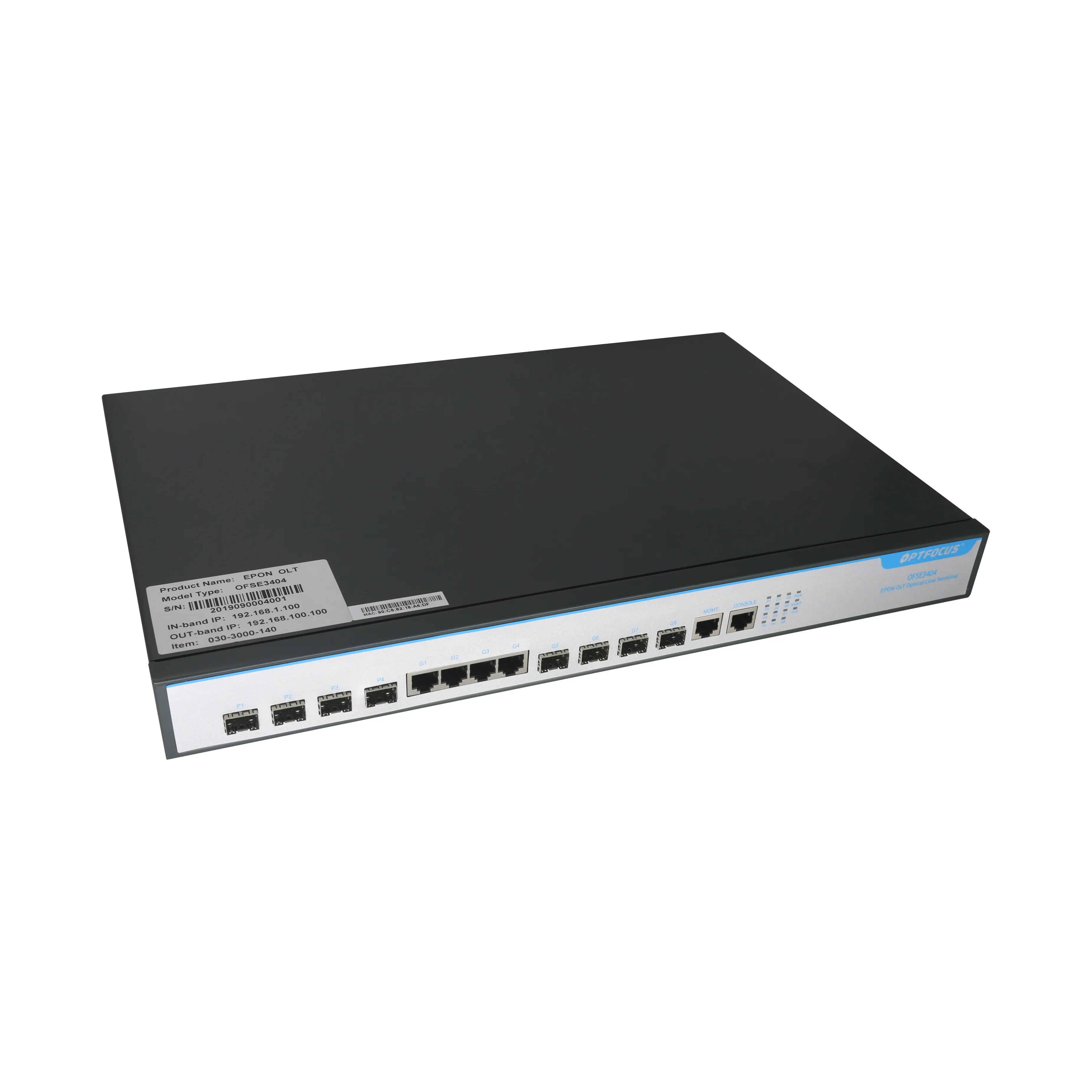 FTTH CATV GEPON OLT Gestion Web de haute qualité 4 ports SFP + 4 ports RJ45