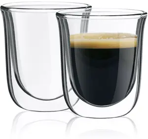 glassware Good seller Hot sale Classic Insulated Clear Double Wall cup Glass Coffee Espresso Mug clear coffee mug