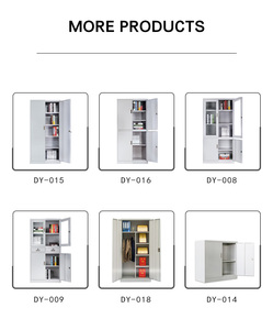 Modernes Design Akten schränke mit 4 Regalen Faltbarer Stahls chrank für Zuhause oder Büro 2 Schwing glastüren - Product Image 6