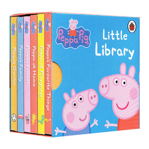 Edizione Inglese Peppa Pig Little Library: Set di 6 Libri Cartonati di Formato Manuale con Stampa Digitale Laminata, Confezione in Scatola - Product Image 1