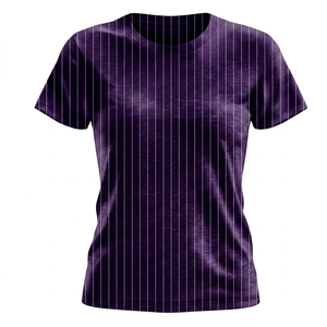 Nueva Llegada, Camiseta de Lona con Cuello Redondo para Mujer, Transpirable, Antiarrugas, Informal, con Impresión de Logotipo Personalizado, Alta Calidad, Precio Económico - Product Image 1