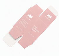 Boîte en carton écologique 250 g/m² à fermeture droite avec logo estampé à chaud argenté pour emballage de détail