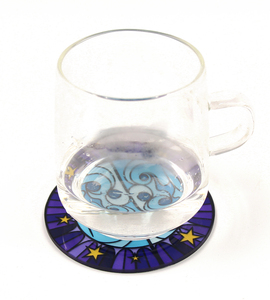 Customizable Stained Glass Art Divination Style Starry Sky Patterns Glass <b>Coaster</b> 10cm 4mm Thick <b>Heat</b> Resistant Hot Drink Mat - Product Image 2