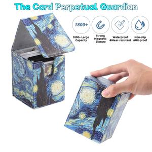 Scatola per Carte da Gioco in Pelle PU Personalizzata con Motivo Cielo Stellato di Van Gogh per Yugioh TCG <span class=keywords><strong>Commander</strong></span> Uso Esterno - Product Image 4