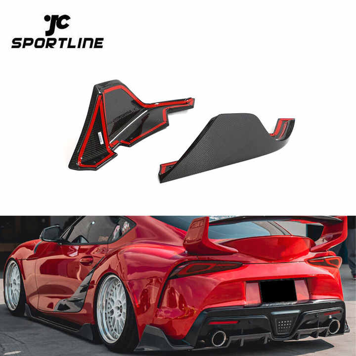 Carbon Fiber Rear Bumper Splitter Flaps Wing Aprons for Toyota Supra ...