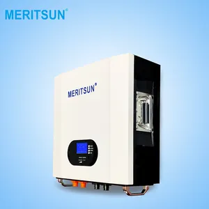 Battery Factory Wall-mounted LiFePO4 Lithium Battery 48V 200Ah 10kwh MeritSun Power Energy Wall Battery For Hybrid Off Grid