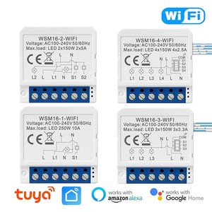 Untuk Tuya Smart WiFi 1/2/3/4 Gang saklar lampu 2-arah kontrol Mini Smart Breaker <span class=keywords><strong>NFC</strong></span> mendukung untuk Alexa Google Home Smart Life Cont - Product Image 2