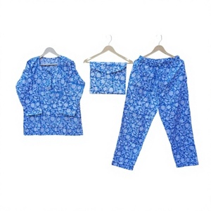 Nouvel Arrivage – Ensemble de Pyjama Élégant et Doux pour Femme en Coton Élastique à 100 %, Col en V, Motif Floral, Col Rabattu, Respirant, Taille Unique - Product Image 1