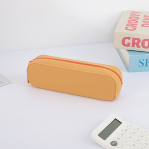 Étui à crayons en silicone réutilisable classique avec logo personnalisé Ranguo, 10 couleurs, cadeau promotionnel en gros, organisateur de fournitures scolaires et de bureau - Product Image 5