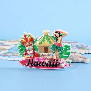 แม่เหล็กติดตู้เย็นรูปทิวทัศน์ไมอามี สหรัฐอเมริกา แบบสามมิติ ของที่ระลึกเรซิ่นสร้างสรรค์สำหรับการเดินทางข้ามพรมแดน สไตล์โลโก้ แม่เหล็กติดตู้เย็น - Product Image 4