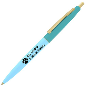 Stylo publicitaire personnalisé avec logo, action à plongeur rétractable, corps en plastique, pointe moyenne, encre noire, impression sérigraphique, vente en gros - Product Image 2