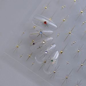 Autocollants pour ongles en cristal d'or et d'<span class=keywords><strong>argent</strong></span> 5D, autocollants pour ongles en cristal de diamant, autocollants pour ongles en cristal de diamant scintillants, autocollants pour ongles en cristal de diamant laser, autocollants adhésifs pour ongles scintillants - Product Image 3