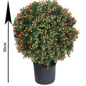 Plante artificielle avec boule topiaire à fruits blancs Bonsaï <span class=keywords><strong>Petit</strong></span> arbre Plantes artificielles pour la décoration intérieure et extérieure <span class=keywords><strong>de</strong></span> la maison - Product Image 5