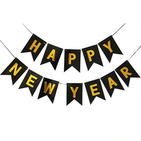 Papierbanner zum Aufhängen in Fischschwanzform - Frohes Neues Jahr 2027 Banner für Silvester-Partydekoration